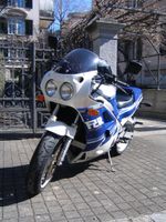 Motorrad Yamaha FZR 1000 Superbike weiss-blau gut erhalten