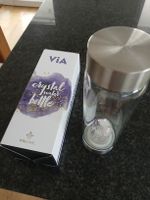 VitaJuwel Glas Trinkflasche Wellness Rosenq. Amethy. Bergkr.