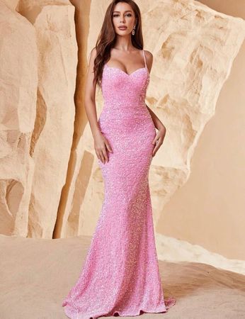 Paillettenbesetztes Meerjungfrau Abendkleid Grösse S neu