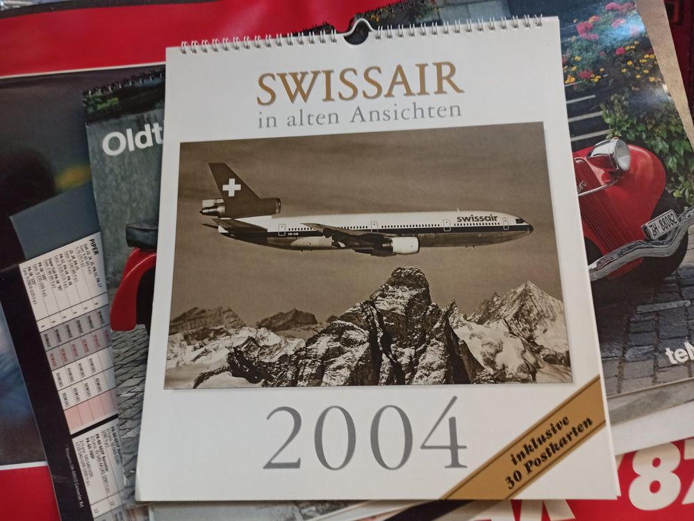 Swissair in alten Ansichten 2004 Kalender mit 30 Postkarten  Kaufen 