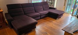 Wohnlandschaft dunkelbraun 360 cm breit gebraucht