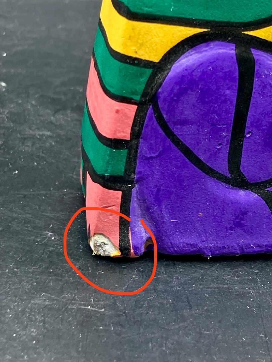 Statuette: Bunte handbemalte Laurel Burch Holz-Katze, Vintage – Usato da Vinelz venduto da Viewfinder84 5