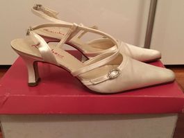 Rainbow Masy Brautsschuhe Ivory Satin