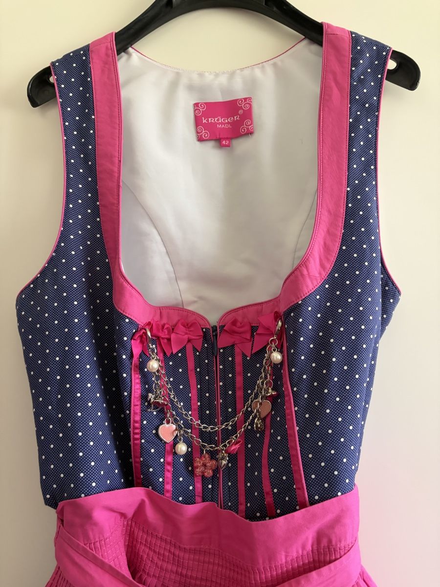 Krüger Vestiti: Dirndl Krüger blau/pink Grösse 42 – Usato da Winterthur venduto da Geissifant