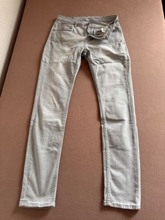 GARCIA JEANS, GR.W28/L30, HELLGRAU, HIGH WAIST, SLIM FIT-LEG