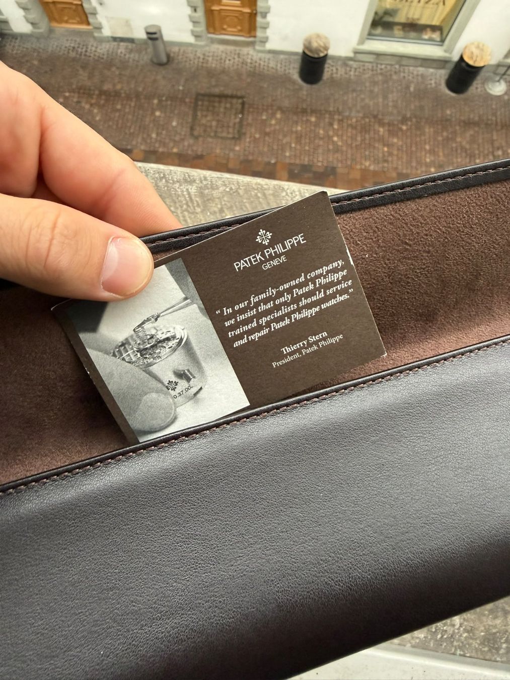 Patek Philippe Scatole porta orologi: Patek Philippe Serviceetui, dunkelbraun – Nuovo (secondo la descrizione) da Schaffhausen venduto da immervali 3