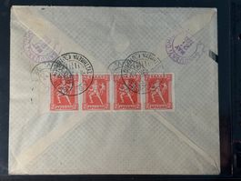 R-Brief 1931 von Athen nach Sandusky USA