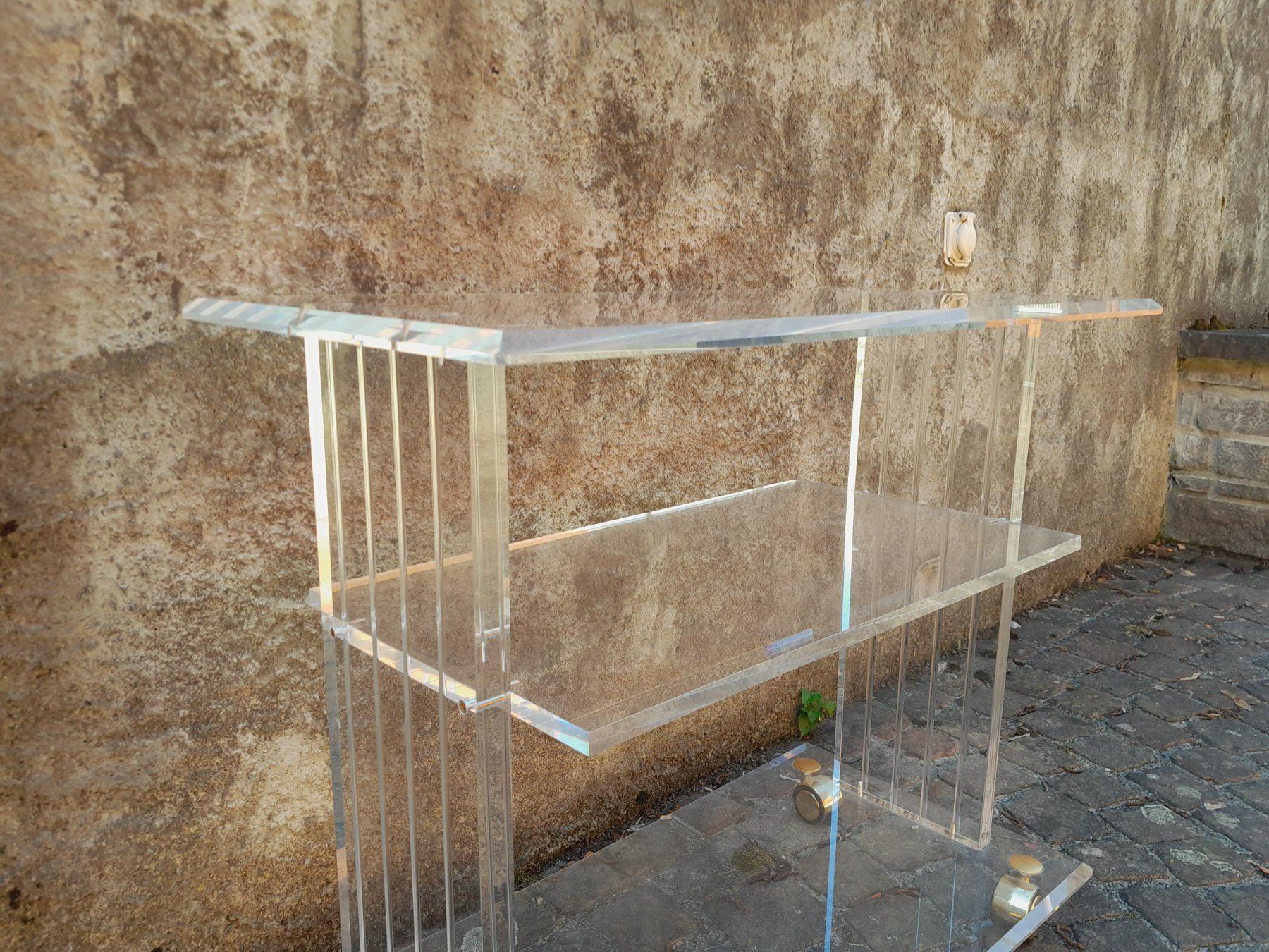 Carrelli di servizio: Vintage Plexiglas / Acrylglas Servierwagen / Servierboy – Usato da Männedorf venduto da Bel-view 3