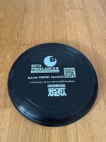 Frisbee schwarz mit aufgedruckten Werbungen *NEU*
