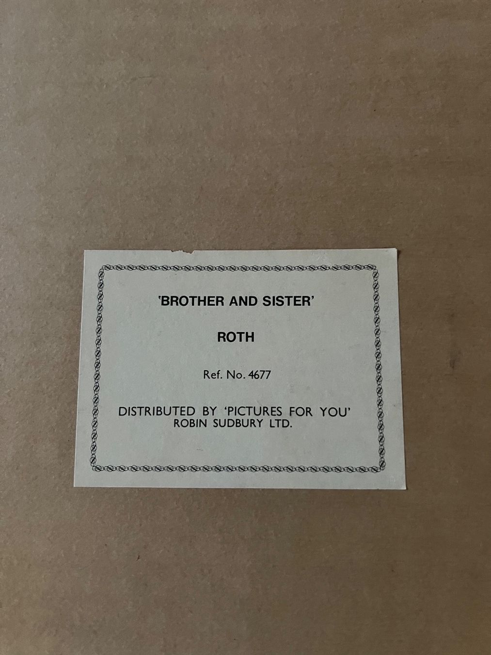 Gemälde: Tableau Brother And Sister – Gebraucht aus Mont sur Rolle von nicola1075 1