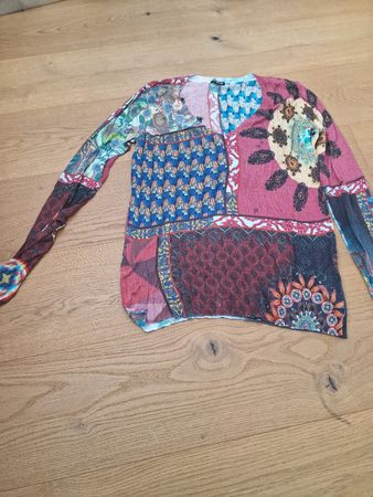 Desigual gestreiftes Feinstrick-Oberteil Grösse XL Frühling/