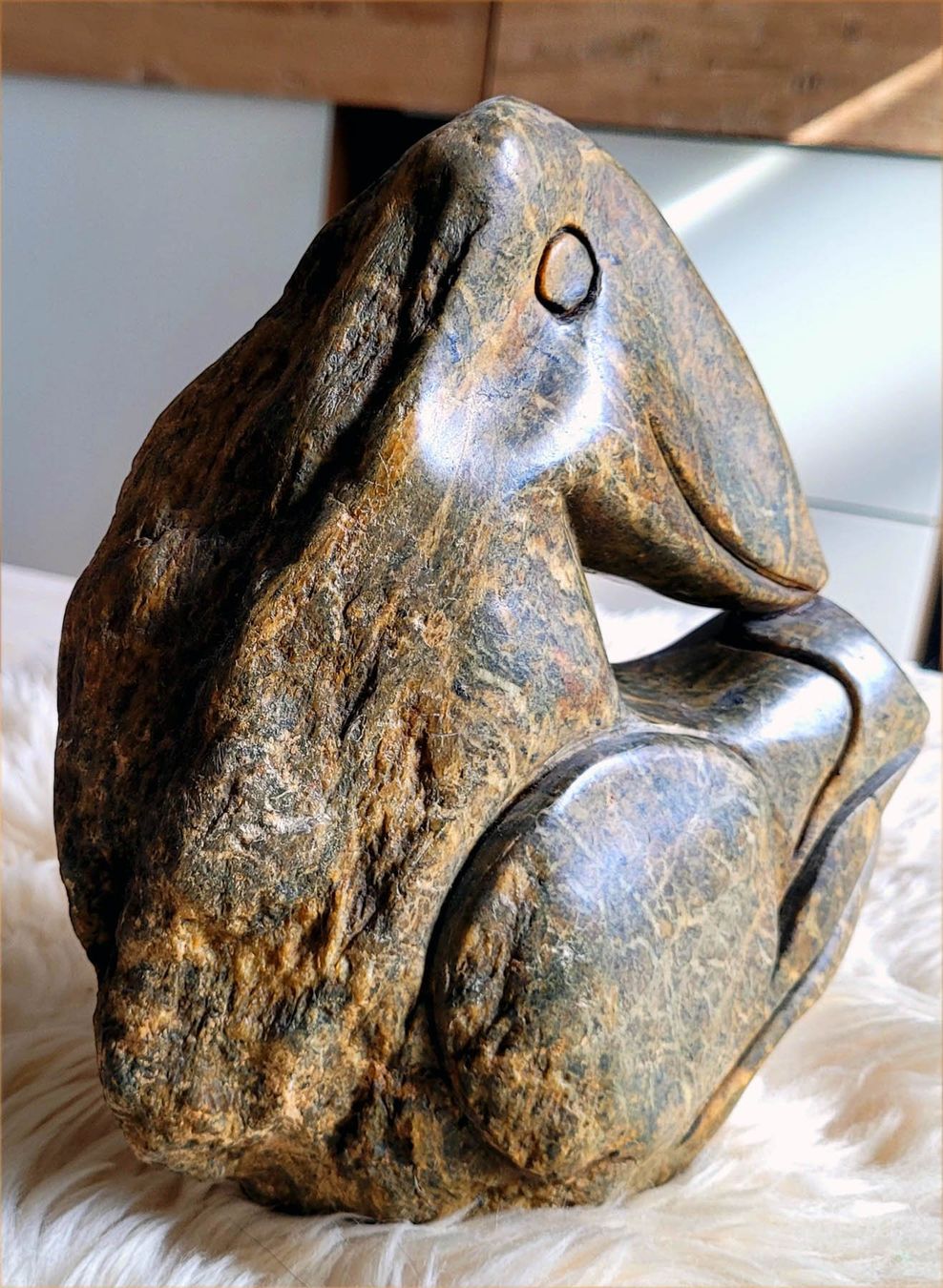 Sculture & Statue: Skulptur "Schuhschnabel" aus Speckstein, Handarbeit – Usato da Winterthur venduto da Joschko 1