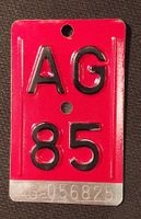 🚲 Velonummer 🚲 AG 85 🚲 rot - schwarz 🚲