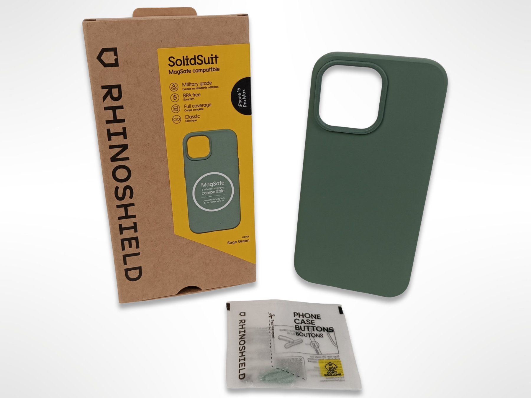 Cover & Protezioni schermo: RHINOSHIELD Magsafe Hülle iPhone 15 Pro Max – Nuovo (secondo la descrizione) da Suhr venduto da Restwert_Suhr