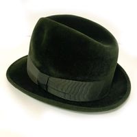 Hut Trilby Gr. 57 dunkelgrün Augsburger VINTAGE 1950s