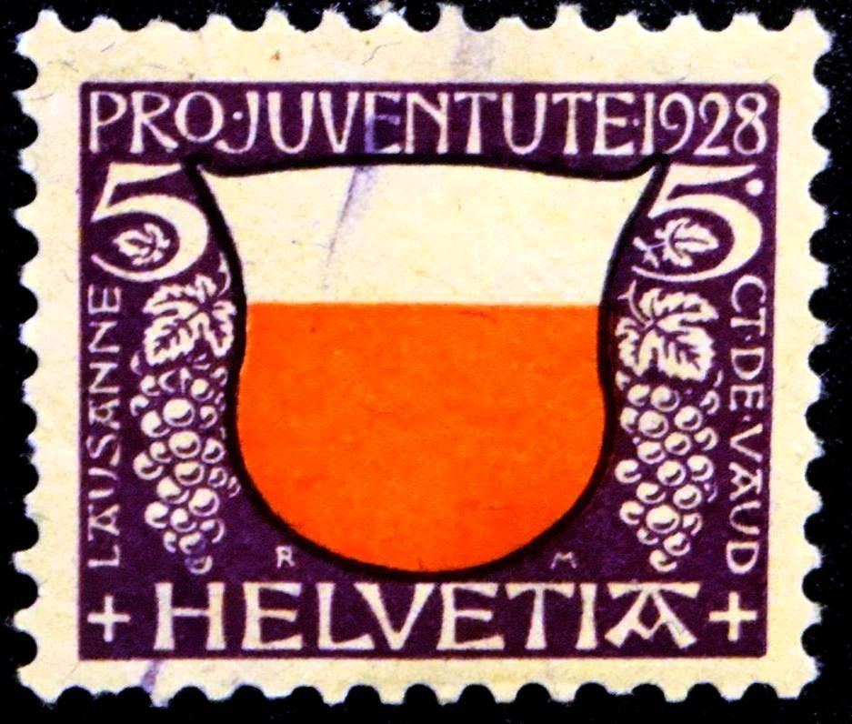 Tutti i francobolli: 1928 : Wappen LAUSANNE postfrisch  PJ # 45 – Nuovo e nell'imballaggio originale da Thun venduto da ck387