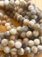 Strang Feldspar Kugeln / stone beads 8 mm