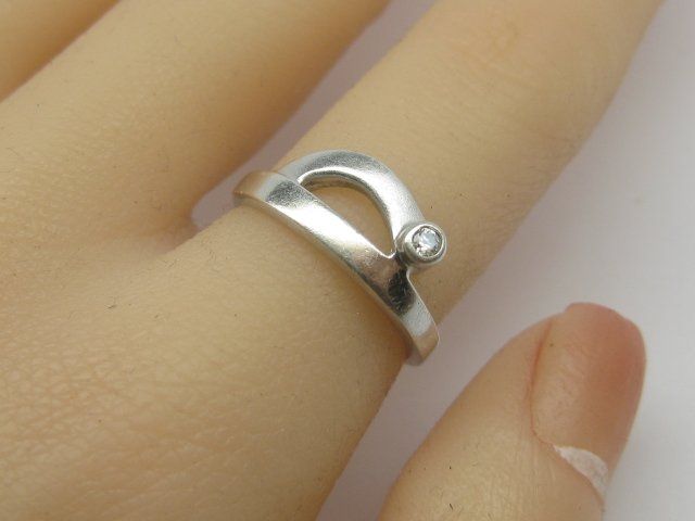 Anelli: feiner Ring Silber 925 + MP  weisser Schmuckstein Gr. 54 – Usato da Ermatingen venduto da Decovin 5