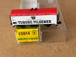 Minitrix 13914 Kuhlwagen Bier Tuborg pilsener