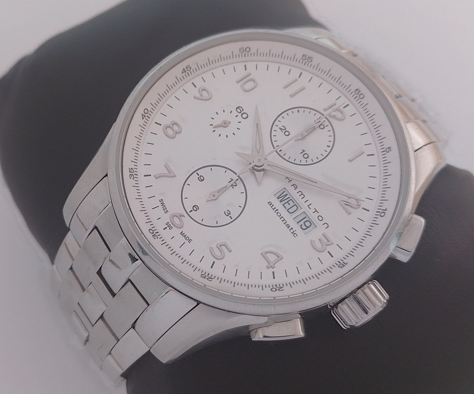 Hamilton Uhren: Hamilton Jazzmaster Maestro Auto Chrono 45mm (Ref. H327161) – Gebraucht aus Basel von Givens_Watches
