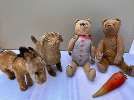 Lot d'anciens jouets, peluches vintage - idéal collection