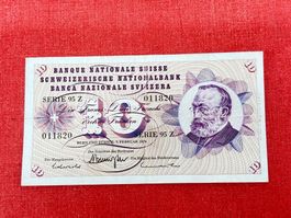 10 Franken  Banknote  1974 gebraucht