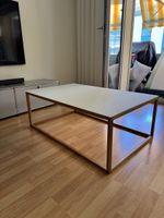Salontisch Holz mit Glas 70x110x40cm