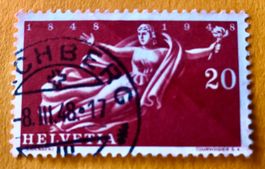 Nr.283 Helvetia mit Stempel  100 Jahre Schweizerischer 