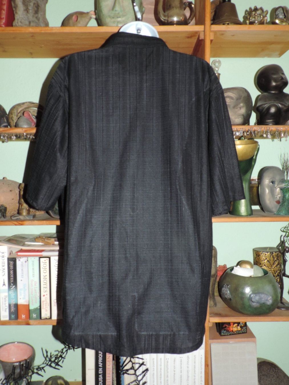 Hemden: t-shirt léger noir à rayures grises et blanches – Gebraucht aus Genève von Axelle333 6
