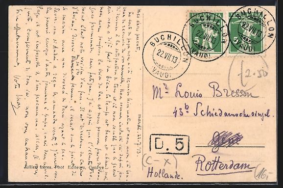 Cartoline postali: AK Buchillon, Pension Hotel de la Forêt – Usato da Berlin venduto da bartko-reher 1