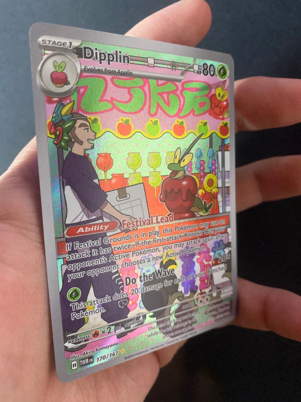 Pokémon Carte collezionabili: Dipplin 170 - Sirapfel - IR - Twilight Masquerade - EN – Nuovo (secondo la descrizione) da Hausen AG venduto da Shrade 1