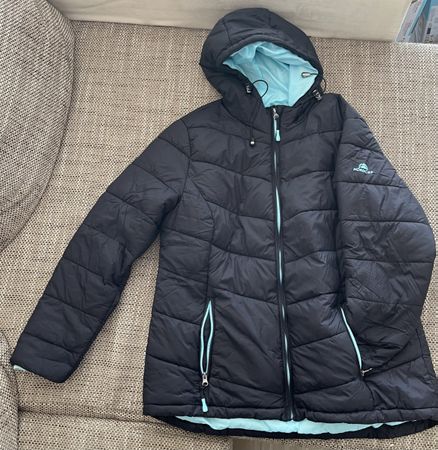 Nordcap Damen Steppjacke Gr. 44 – Schwarz/Türkis mit Kapuze