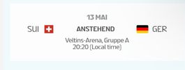 1x SUI vs. GER / Eröffnungsspiel Eishockey WM / 13.05.2027