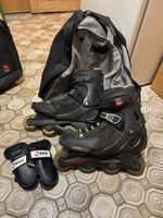Rollerblade Inlineskates schwarz mit Tasche und Schutz