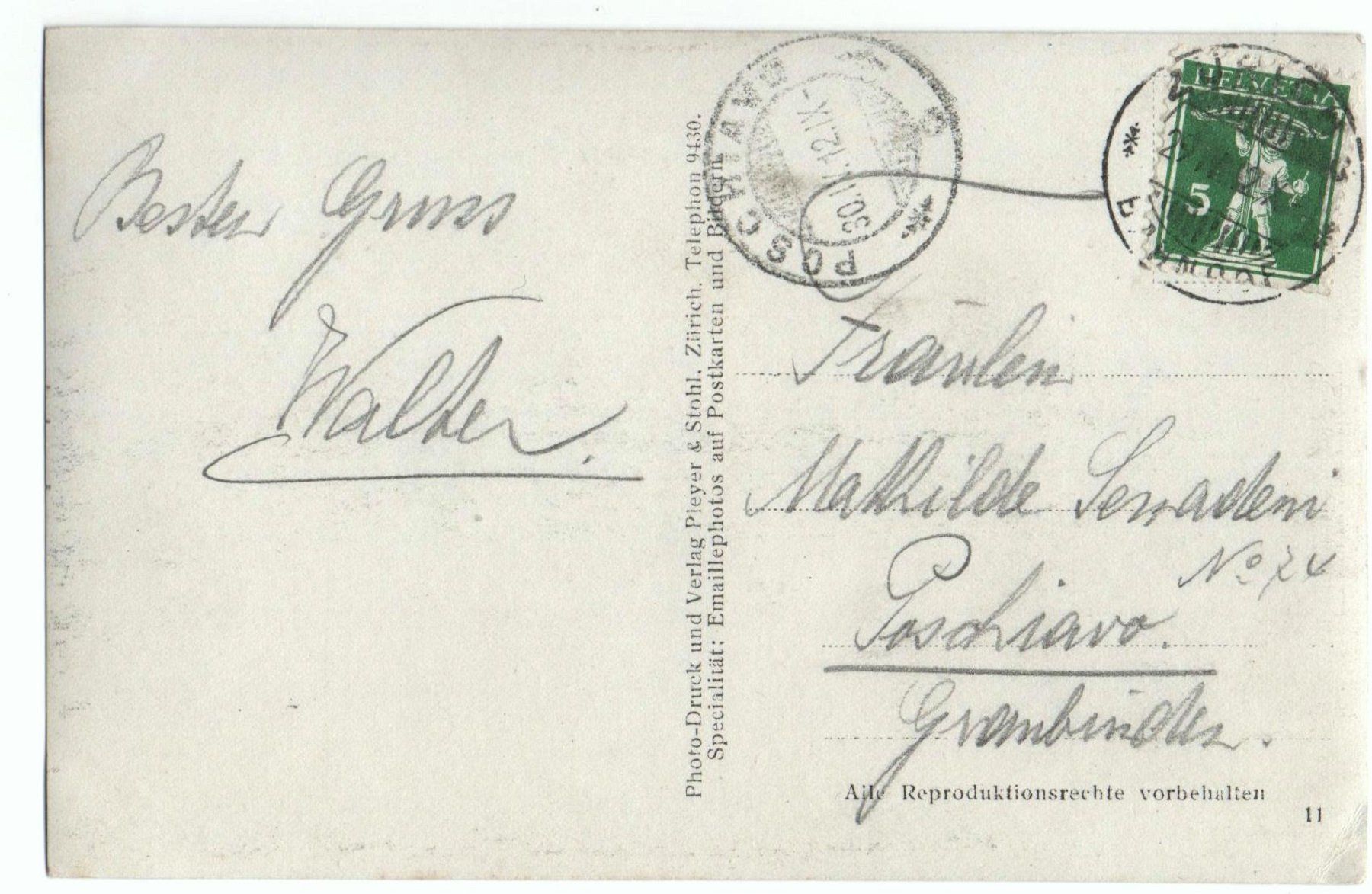 Cartoline postali: ZÜRICH Alpenquai, Dampfschiff – Usato da Jona venduto da philajona 1