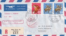 Erstflug AEROFLOT Zürich - Moskau 1967