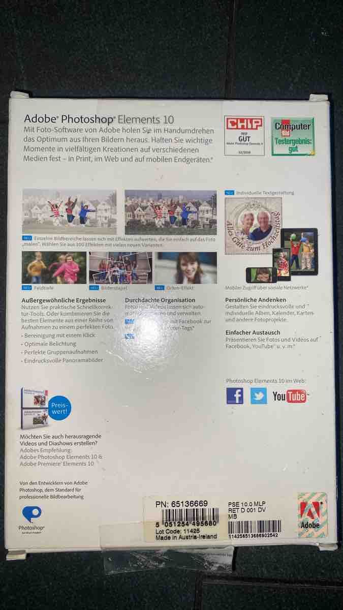 Adobe Software: Adobe Photoshop Elements 10 Graphics Software – Gebraucht aus Dietikon von Tdaf33 2