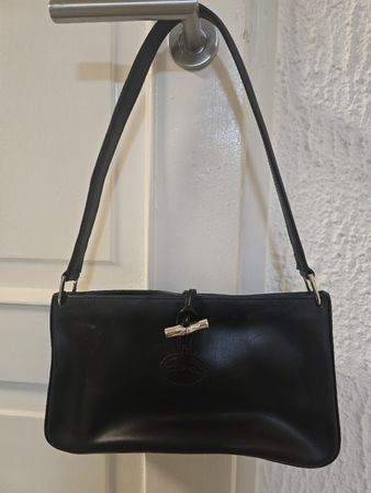 Sac à main Longchamp cuir noir 