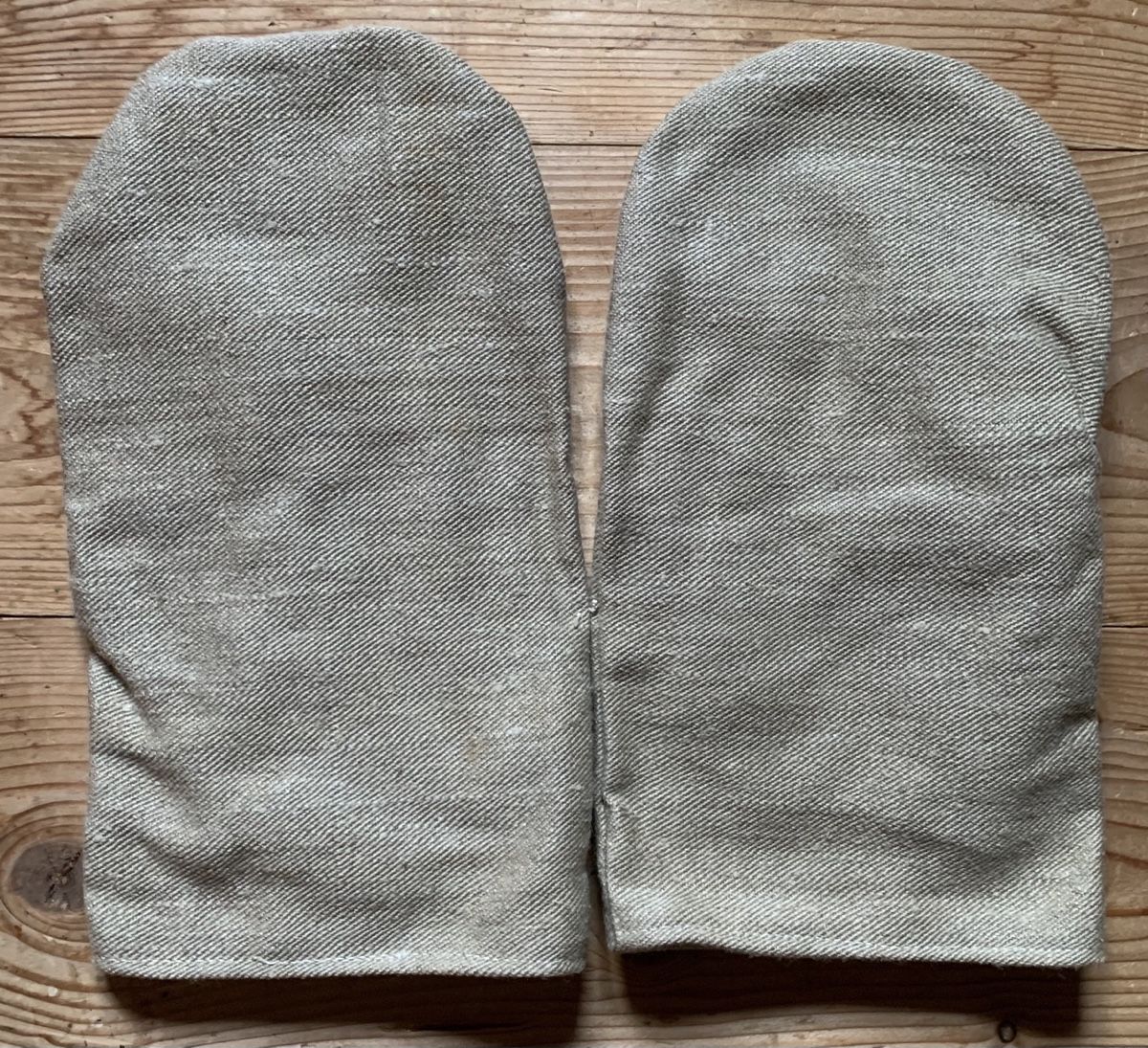 Schweizer Armee Guanti & manicotti: Zwilchhandschuhe der CH Armee, Modell Holzhacker – Nuovo (secondo la descrizione) da Goldingen venduto da Bergler012 1