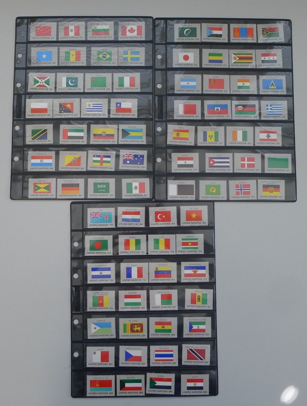 Tutti i francobolli: ENORME Sammlung Flaggenmarken UNO, inkl. BOGEN: O+**. – Usato da Sursee venduto da Luzernerraute 8