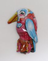Metall Anstecker Vogel Frau Brosche made in Japan