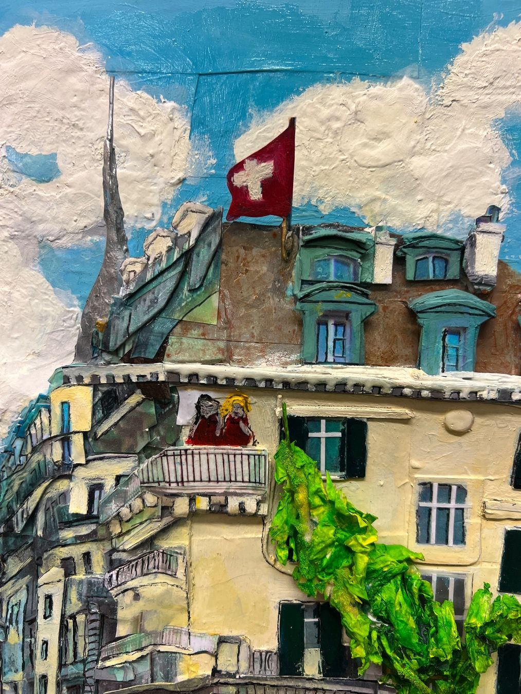Dipinti: EDEN PALACE TECHNIQUE MIXTE SIGNÉ ET DATÉ 2012 – Usato da Genève venduto da Qanil77 9