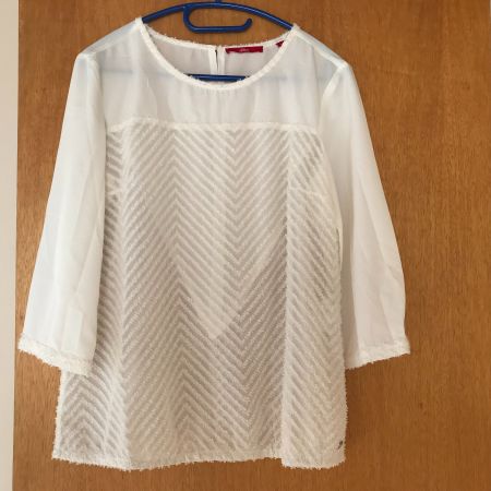 S.Oliver Bluse, Grösse 38, weiss
