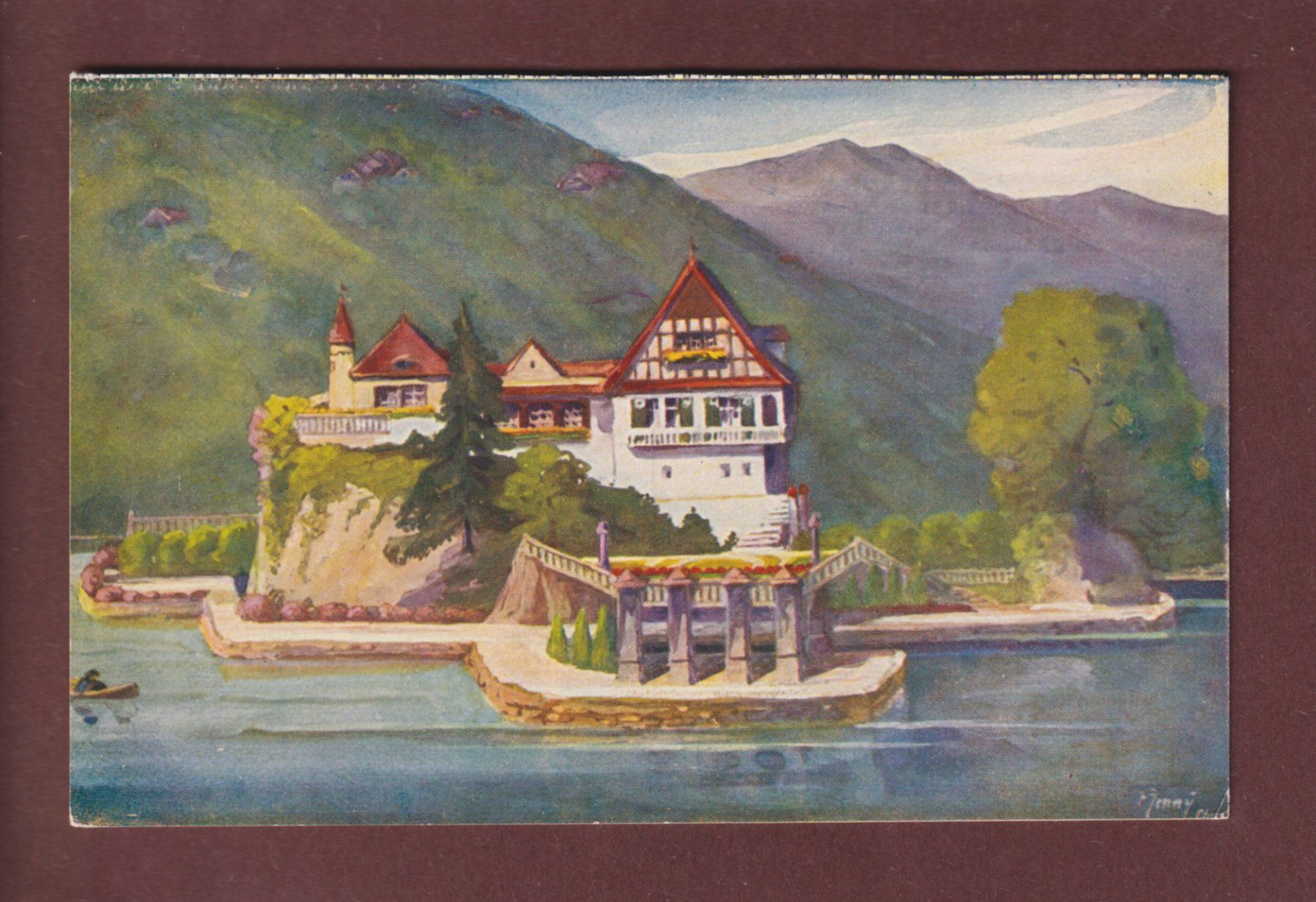 Cartoline postali: VITZNAU - Schloss Hohenfels – Usato da Pully venduto da nicecards