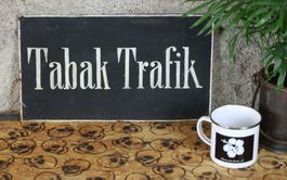 Blechschild, Hinweisschild "Tabak Trafik"