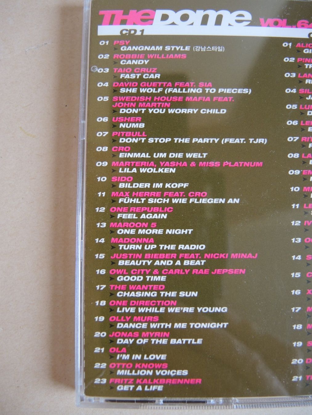 CD: 2 CD The Dome Vol.64 - Robbie Williams, Pink, uvm. – Usato da Rorschach venduto da maeck8 4