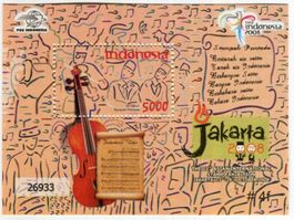 Block "Musikinstrumente". Indonesien