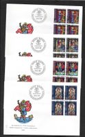 4 FDC Pro Patria 1969 Serie Viererblöcke ET 29.5.1969