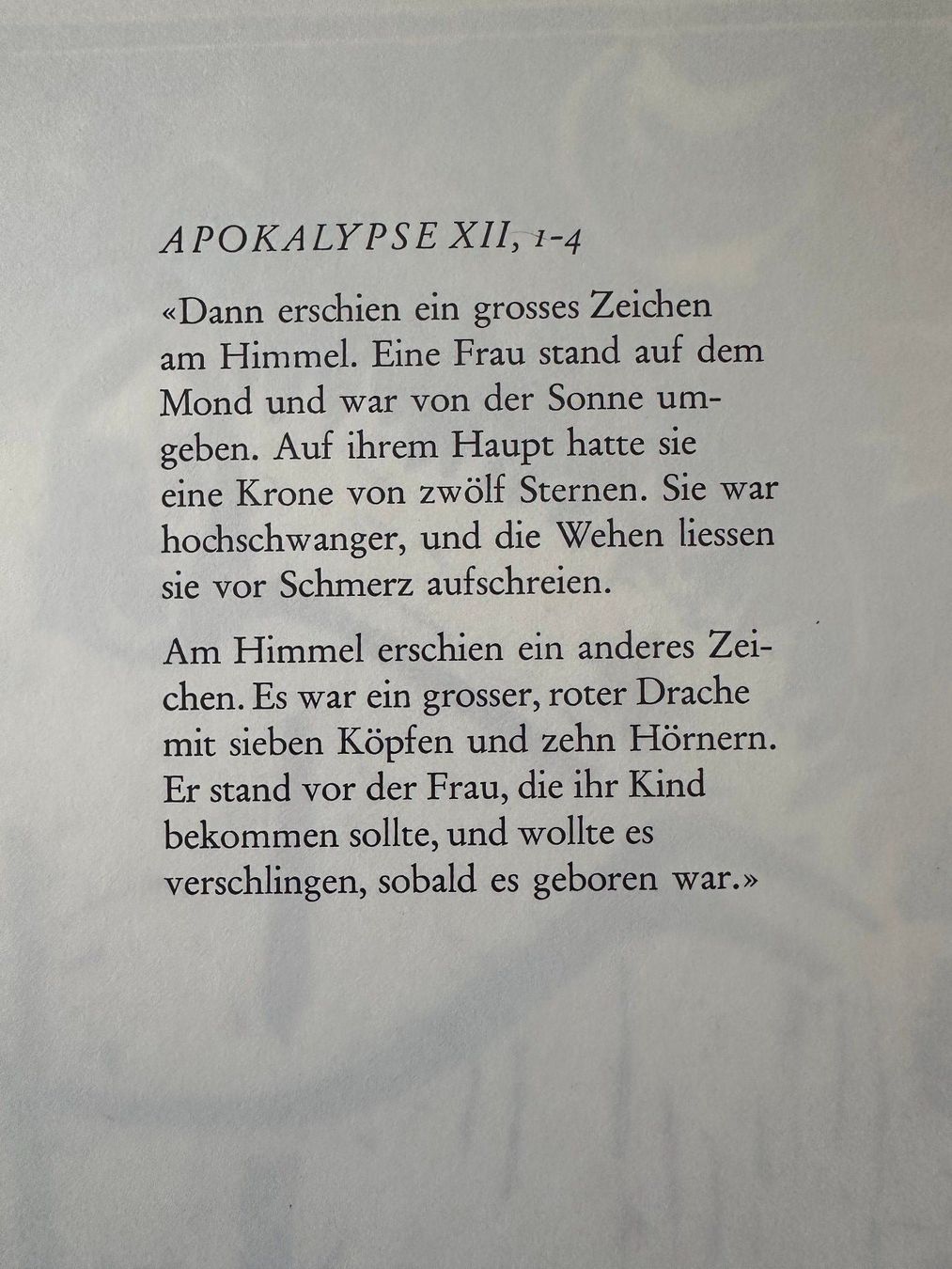 Holzschnitte:  Apokalypse XII, 1–4 | Holzschnitt Anton Mutter – Neu (gemäss Beschreibung) aus Sargans von aebi081 1