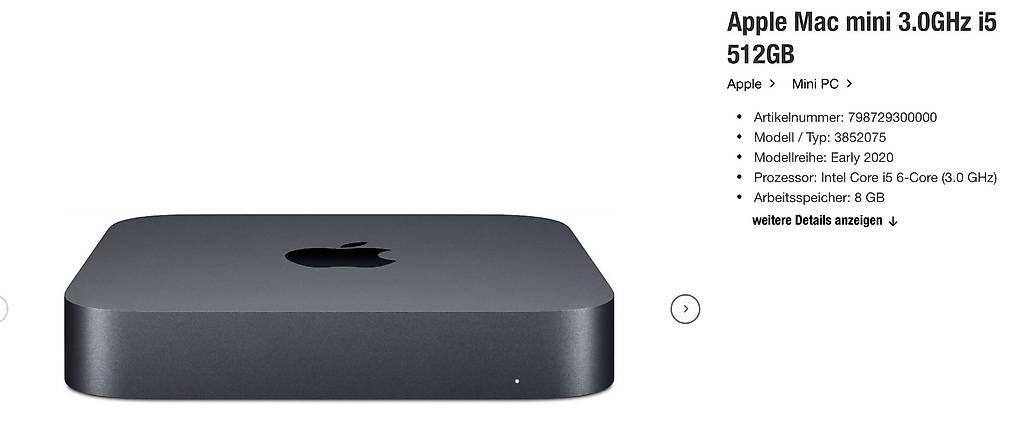 PCs: Apple Mac mini 3.0GHz i5 512GB  Neu – D'occasion à Zürich par Railstew